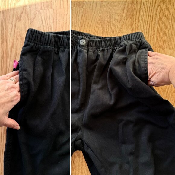 Woman Within Classic Fit Jeans Size 16W Black Cotton Pants Elastic Waist Pull On - Picture 3 of 10